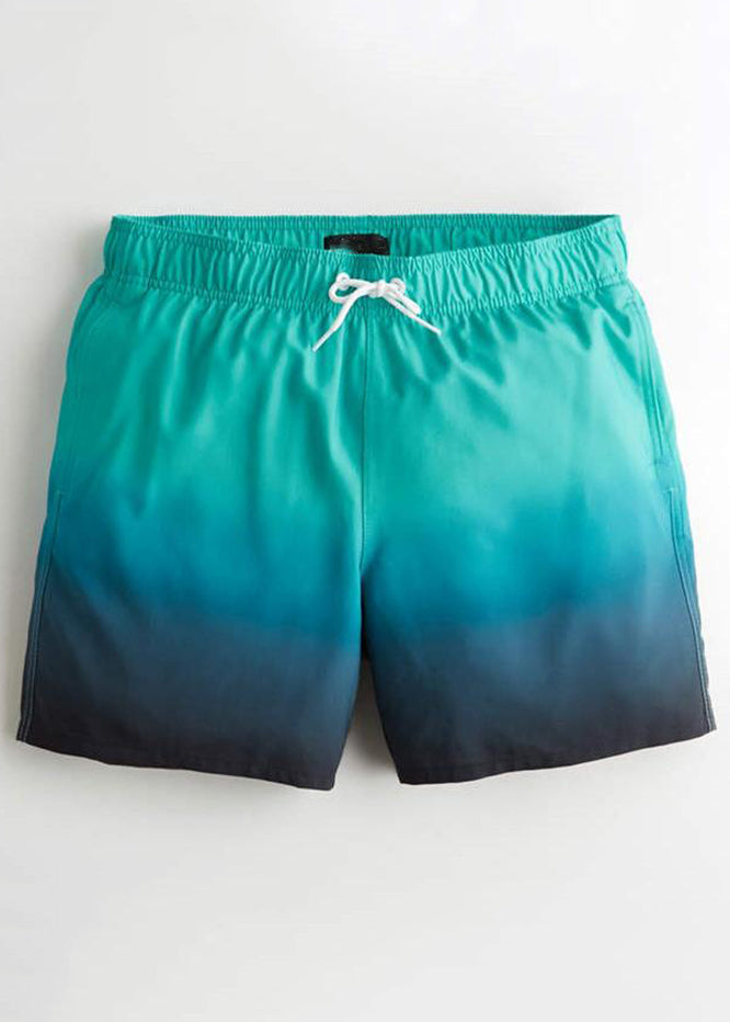 New Orange Gradient Color Lace Up Elastic Waist Cotton Shorts Summer