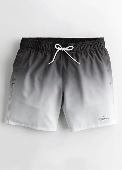 New Orange Gradient Color Lace Up Elastic Waist Cotton Shorts Summer