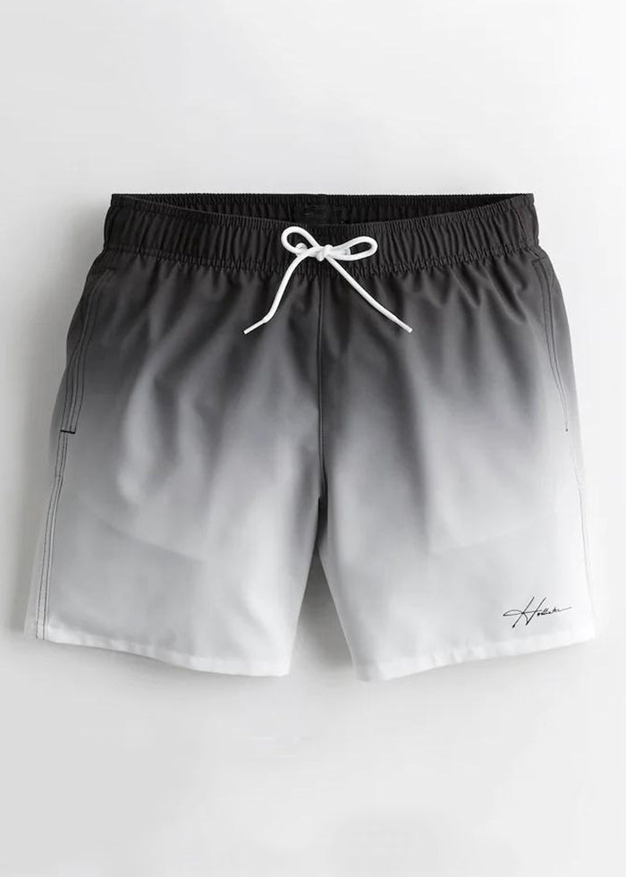 New Orange Gradient Color Lace Up Elastic Waist Cotton Shorts Summer