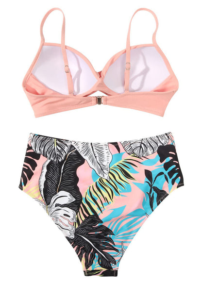 New Pink Body High Waisted Bikini Swimwear Set