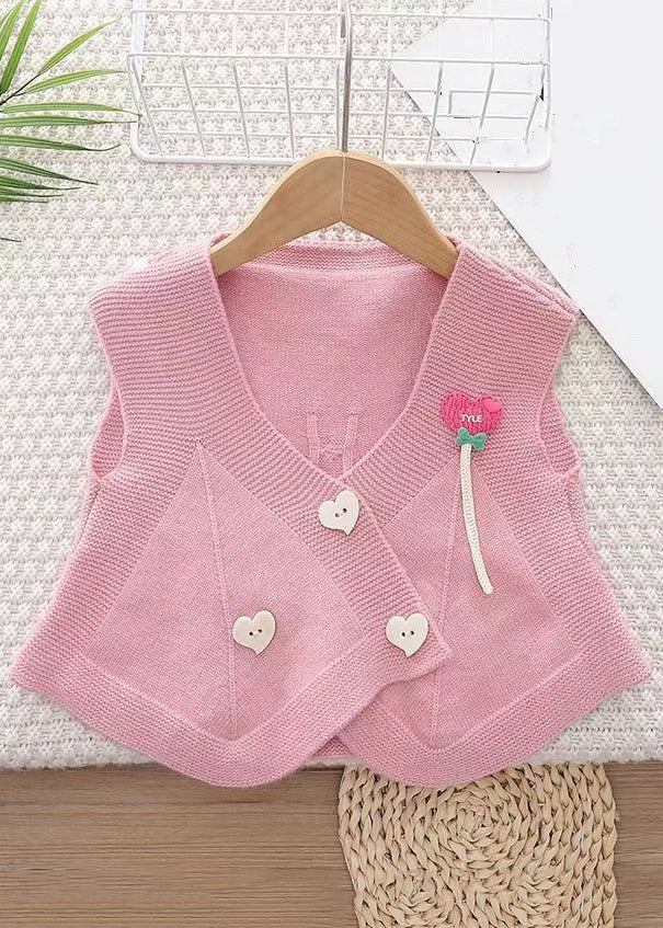 New Purple V Neck Button Knitting Cotton Waistcoat Sleeveless