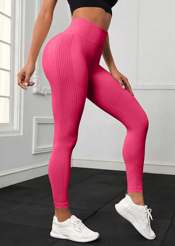 New Red Butt Scrunch Nylon High Waist Yoga Pants