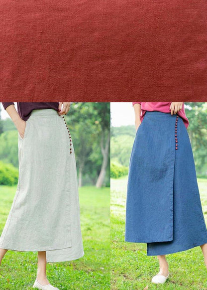 New Retro Blue Irregular Skirt