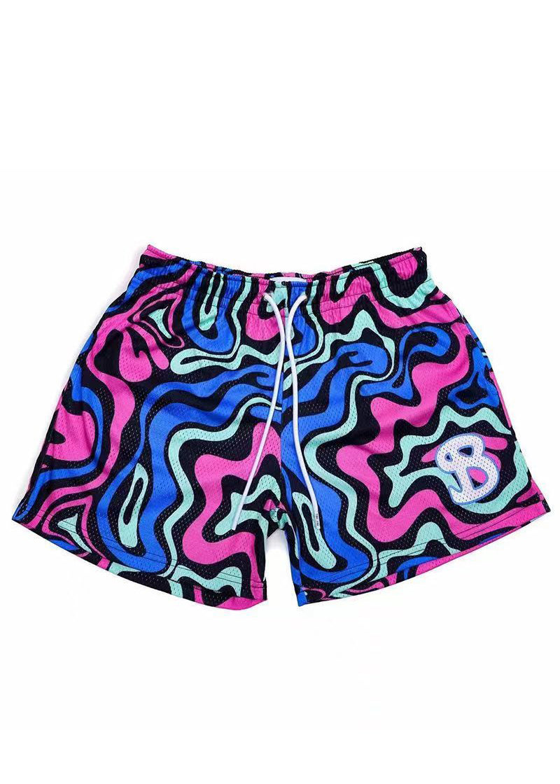 New Rose Hollow Out Elastic Waist Cotton Summer Shorts