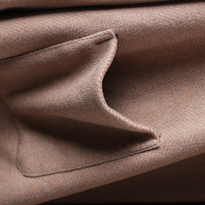 New Loose Beige Long Woolen Thick Coat