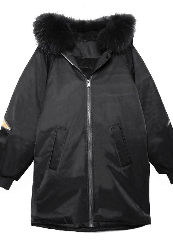New Army Green Overcoat Snow Jackets Hooded Faux Fur Collar Winter Outwear