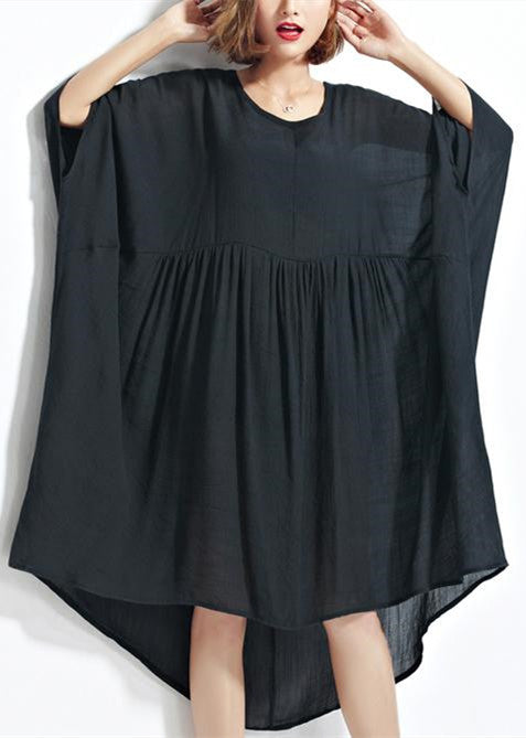 New Green Chiffon Dresses Clothing Linen Maxi Dress Fine High Waist Batwing Sleeve Clothing