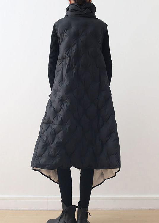 New Black White Vest Wear Long Thick Loose Large Size Cotton Jacket Coat on Both Sides