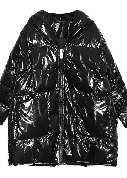 New Blue Parkas Coats Winter Hooded Zippered Outwear