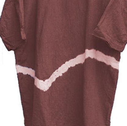 New Cotton Linen Tops Clothing Cotton Linen Loose Summer Tie-dye Blouse