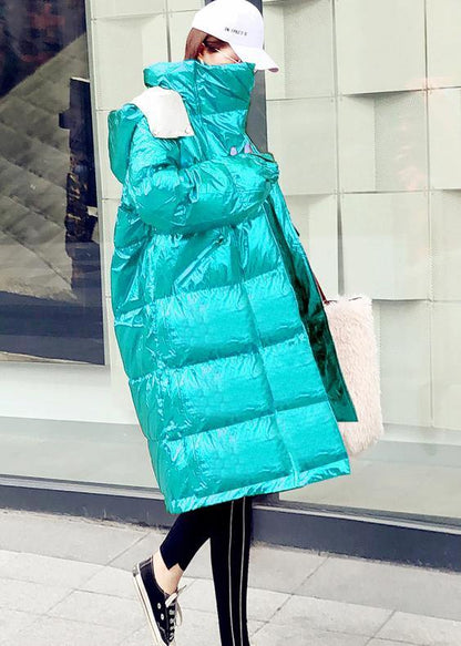 New Green Warm Winter Coat Winter Jacket Hooded Zippered Jackets