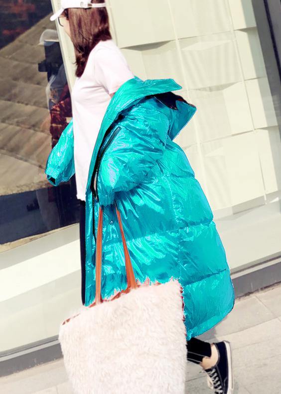 New Green Warm Winter Coat Winter Jacket Hooded Zippered Jackets