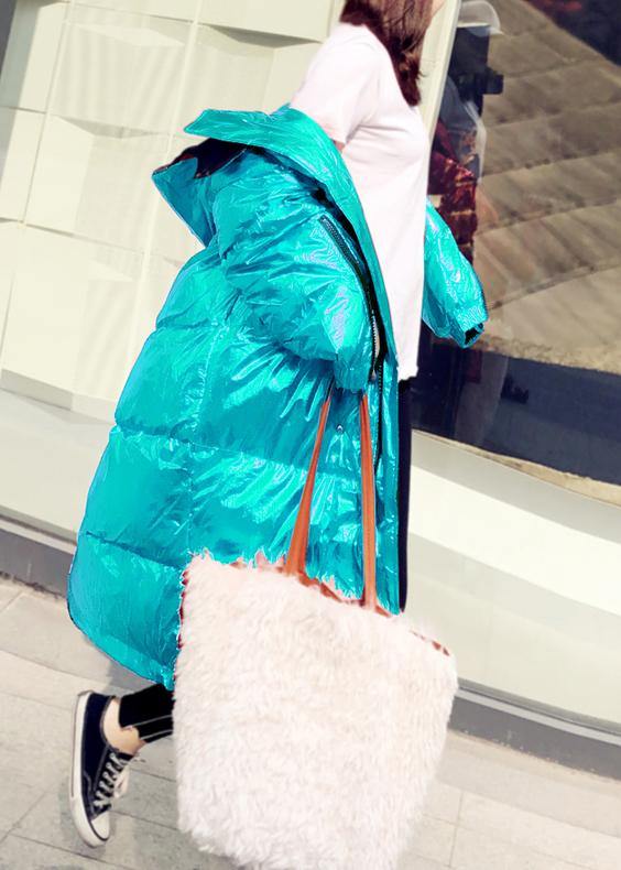 New Green Warm Winter Coat Winter Jacket Hooded Zippered Jackets