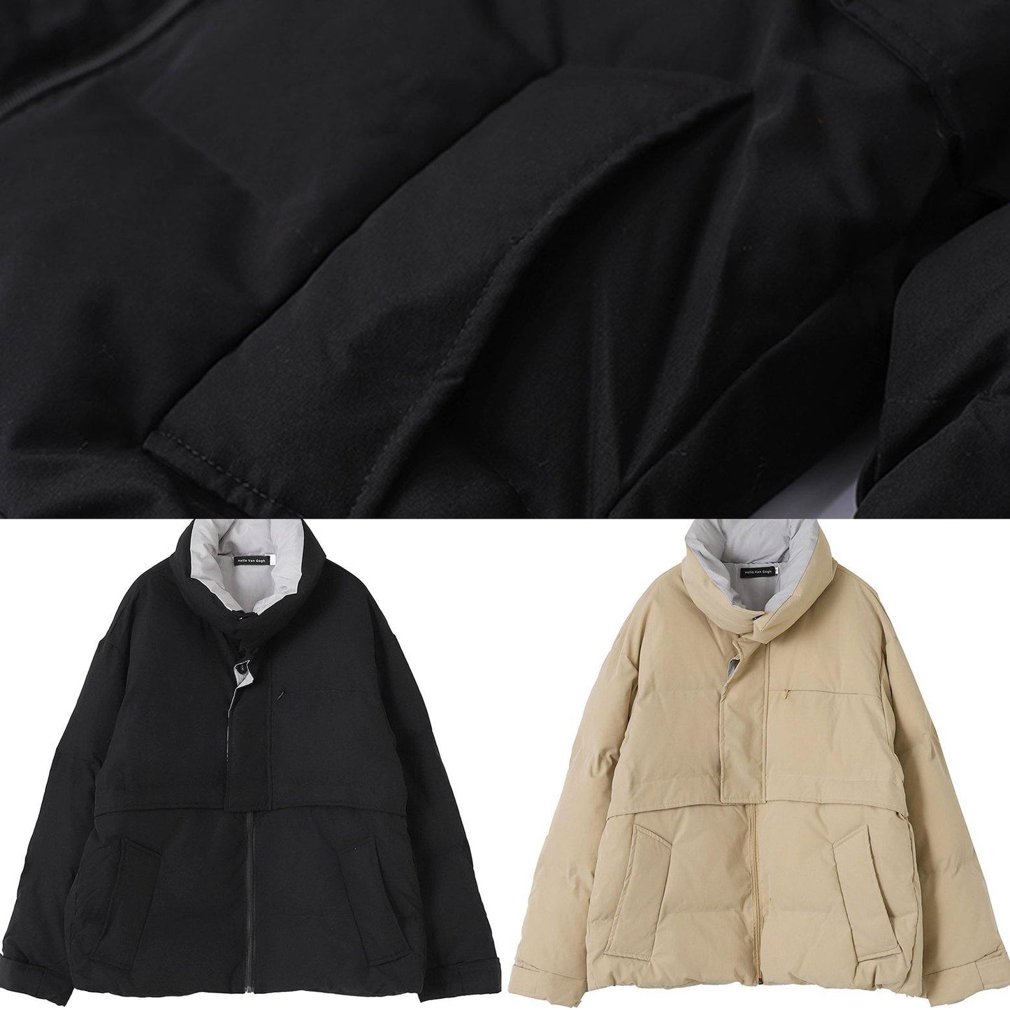 New Clothing Jackets Nude Stand Collar Patchwork Outwear