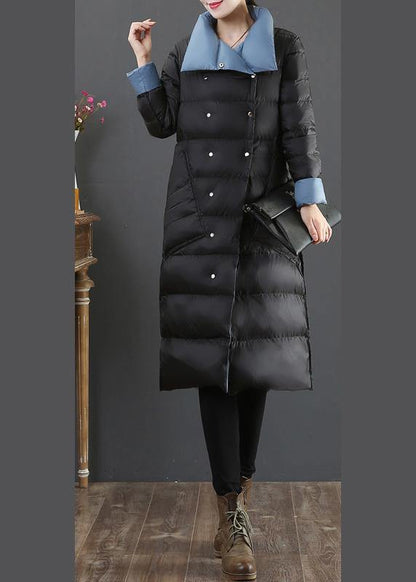 New Clothing Snow Jackets Jackets Black Stand Collar Pockets Down Coat Winter