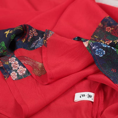 New Red Print Holiday Dress O Neck Sleeveless Gown a Silk Skirts Maxi Dress