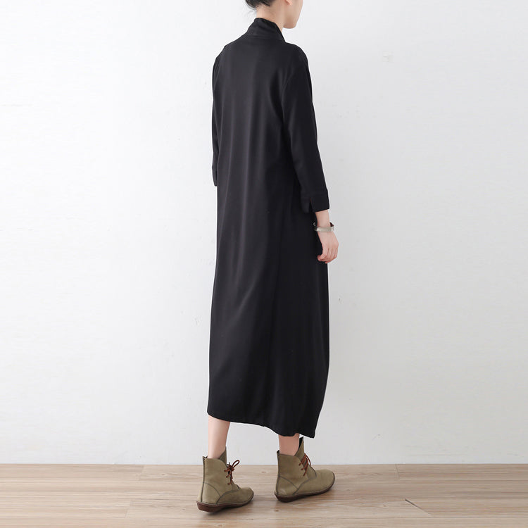 New Side Closure Cotton Cardigans Long Maxi Coats Causal Clothing Original