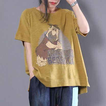 New Summer T Shirt Cartoon Letter Printed Short Sleeve T-shirt Tops