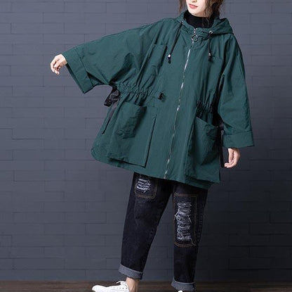 Hooded Tie Waist Spring Coats Purple Dresses Jackets