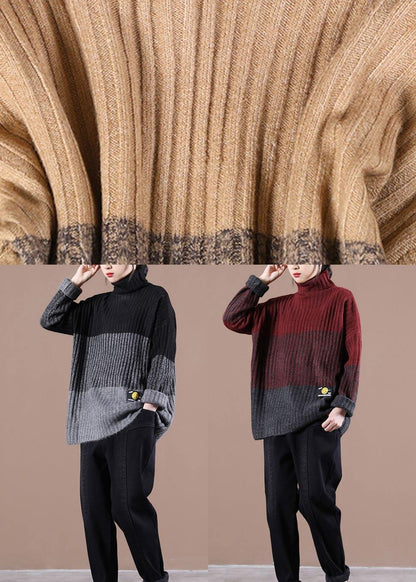 Organic Mulberry Colorblock Fall Knit Sweater