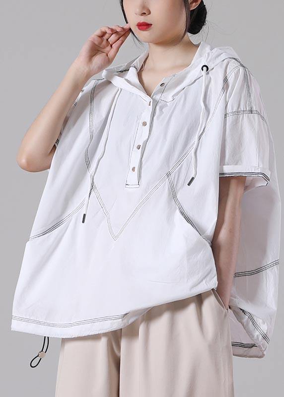 Organic Orange Button Cotton Summer Top