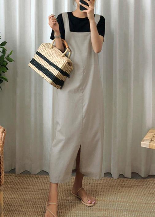 Organic Black Cotton Wardrobes Spaghetti Strap Clothing Dress