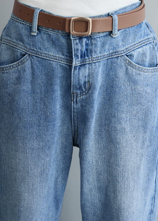 Organic Denim Blue Harem Pants Spring