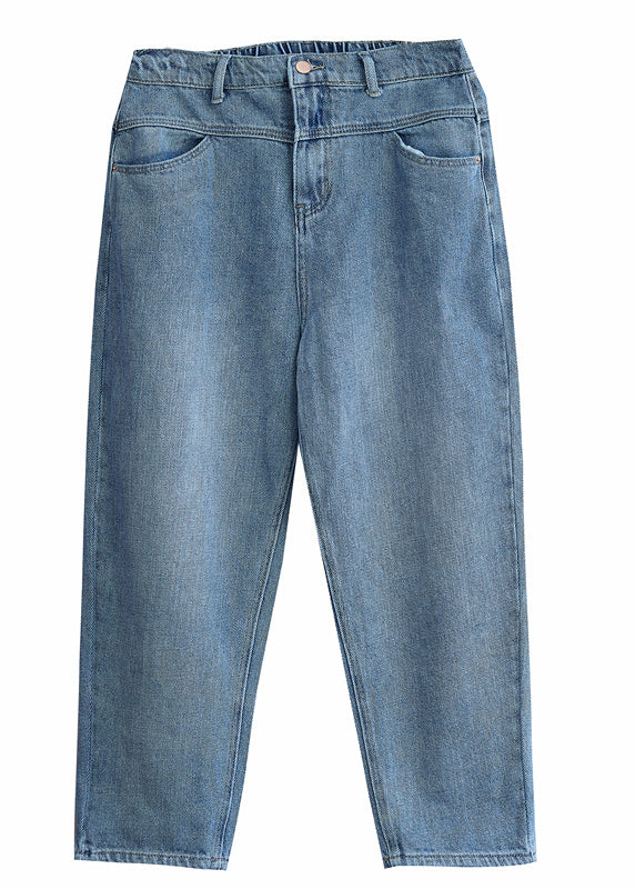 Organic Denim Blue Harem Pants Spring