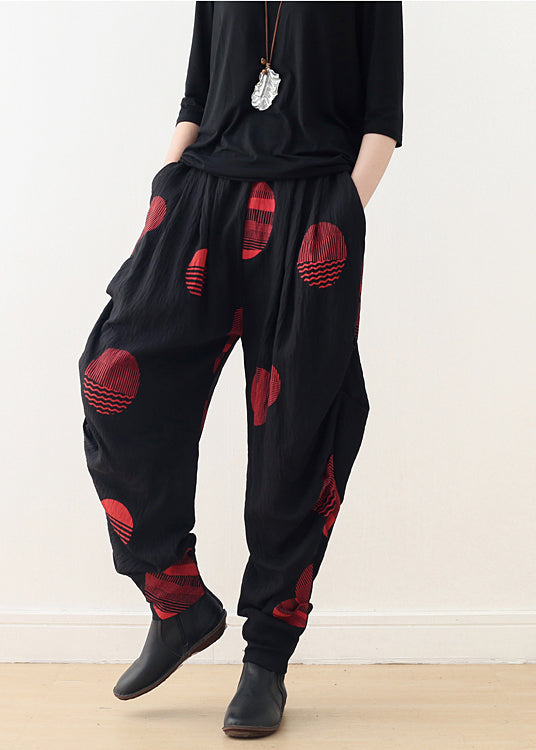 Organic Harem Pants Cotton Clothes Shape Red Loose Pants Spring