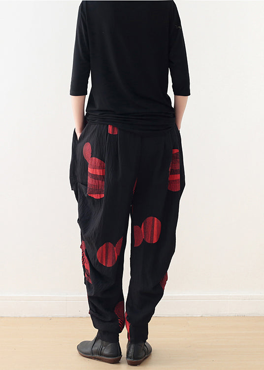 Organic Harem Pants Cotton Clothes Shape Red Loose Pants Spring