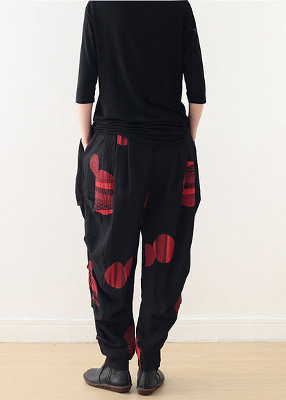 Organic Harem Pants Cotton Clothes Shape Red Loose Pants Spring