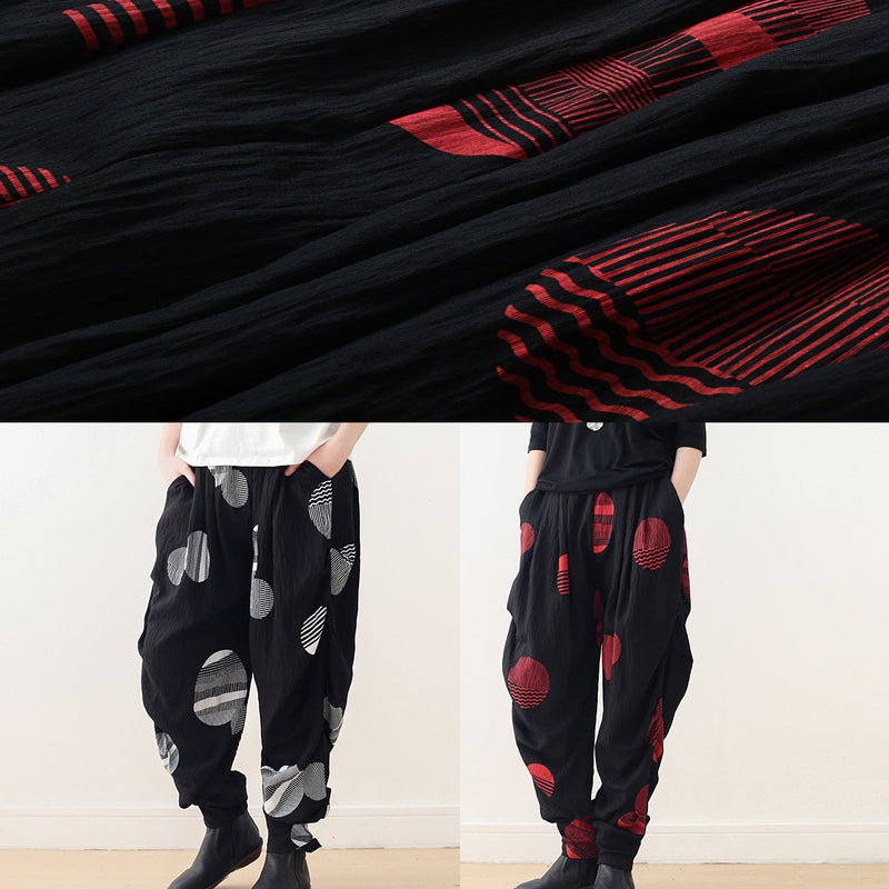 Organic Harem Pants Cotton Clothes Shape Red Loose Pants Spring