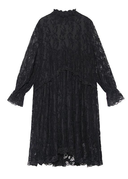 Organic Lace Ruffles Quilting Clothes Photography Black Dresses