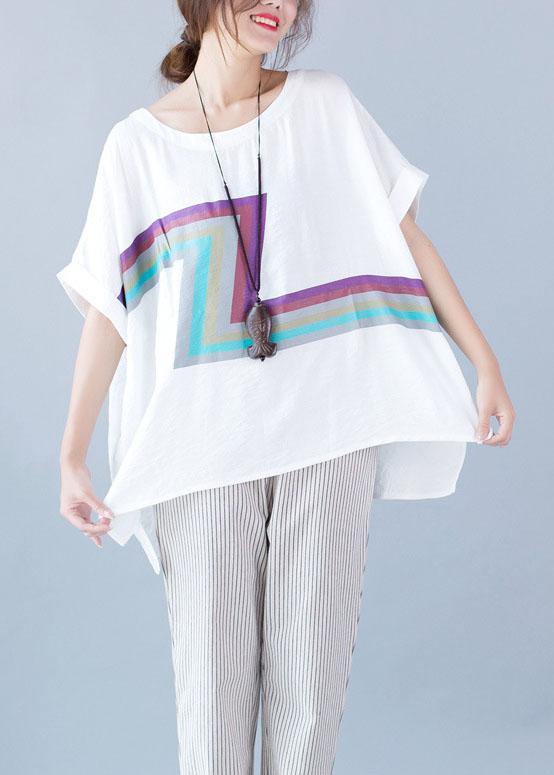 Organic O Neck Linen Tops Blouses Photography White Blouses Summer
