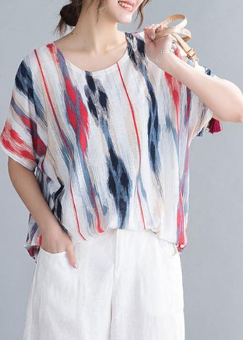 Organic O Neck Shirts Inspiration Striped Top