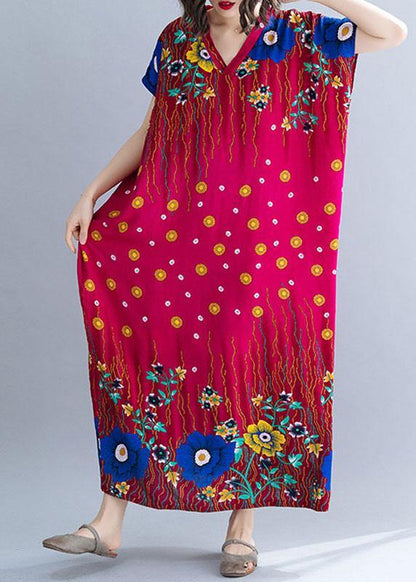Organic V Neck Summer Clothes for Inspiration Red Dresses