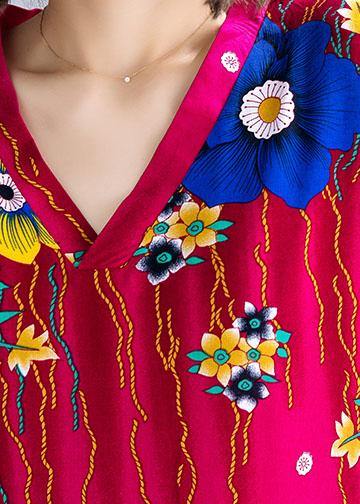 Organic V Neck Summer Clothes for Inspiration Red Dresses