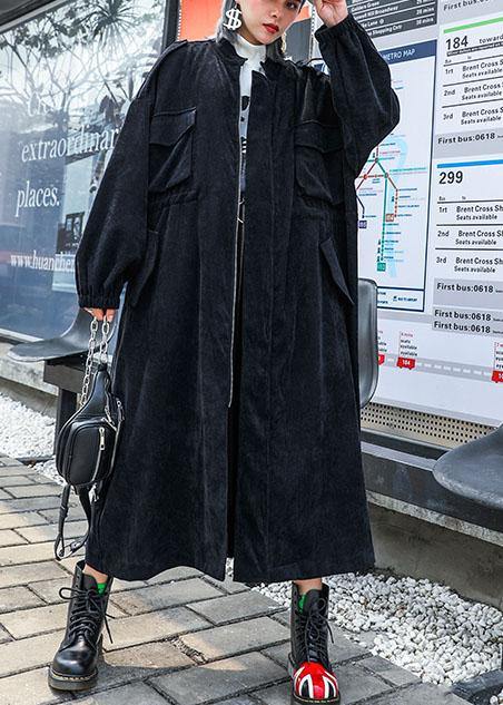 Organic Zippered Coats Black Clothing Outwear Fall