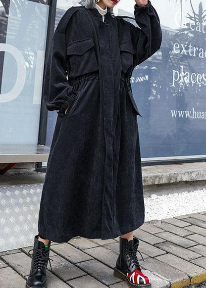 Organic Zippered Coats Black Clothing Outwear Fall