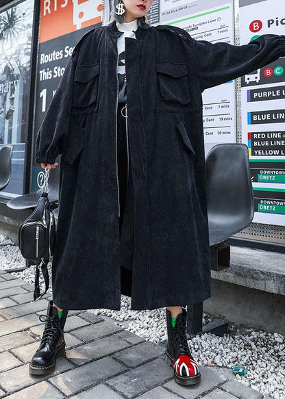 Organic Zippered Coats Black Clothing Outwear Fall