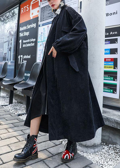 Organic Zippered Coats Black Clothing Outwear Fall