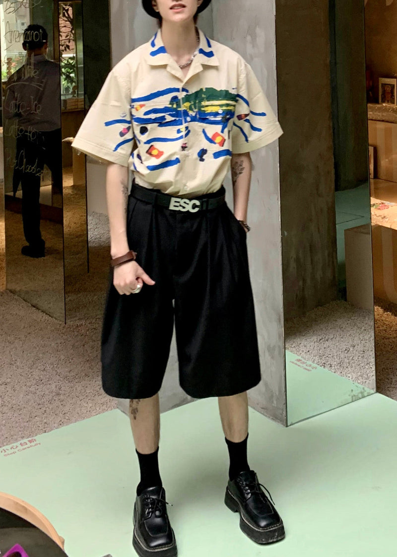 Original Design Graffiti Loose Shirts Short Sleeve