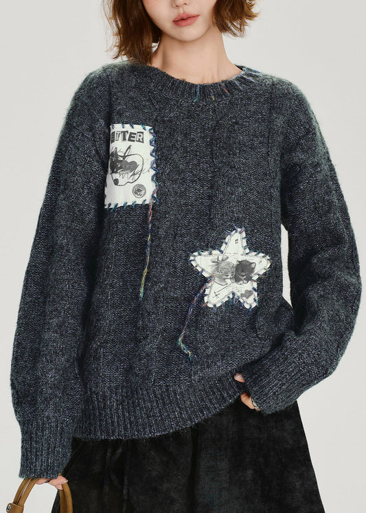 Original Design O-neck Thick Knit Sweaters Winter