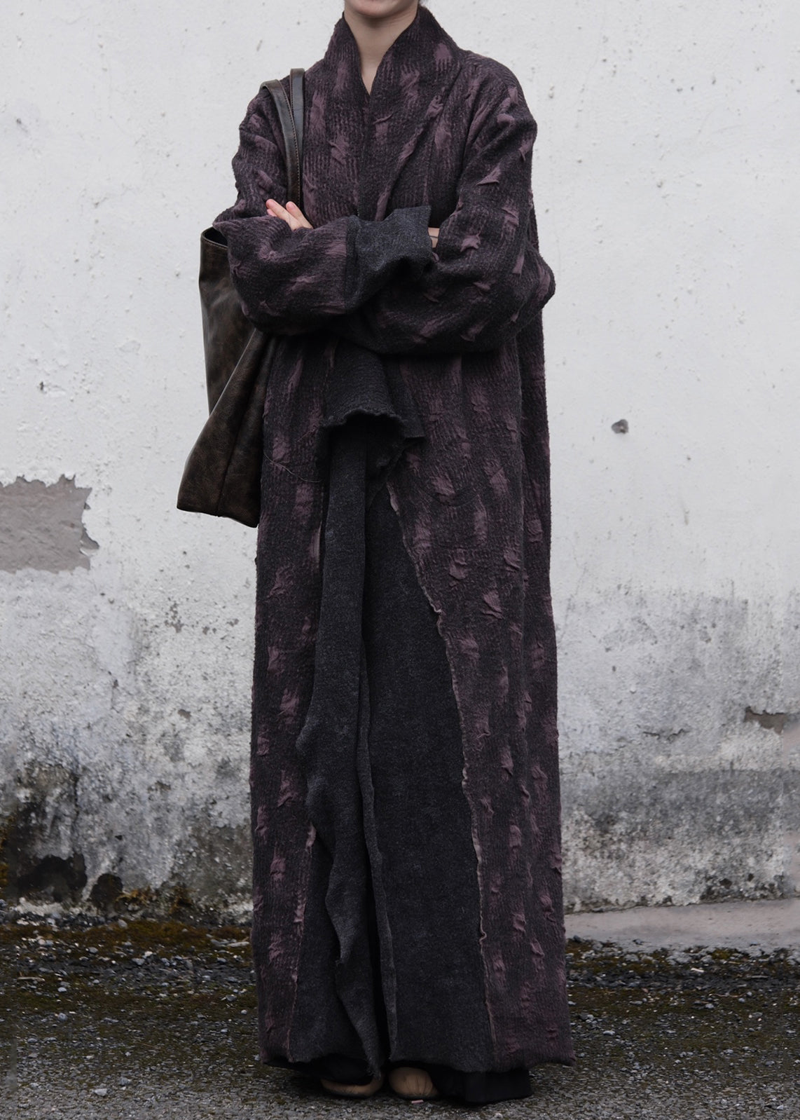 Original Design Ruffled Pockets Patchwork Wear on Both Sides Cotton Trench Spring