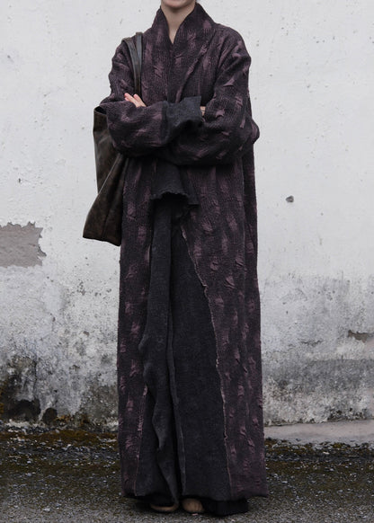 Original Design Ruffled Pockets Patchwork Wear on Both Sides Cotton Trench Spring
