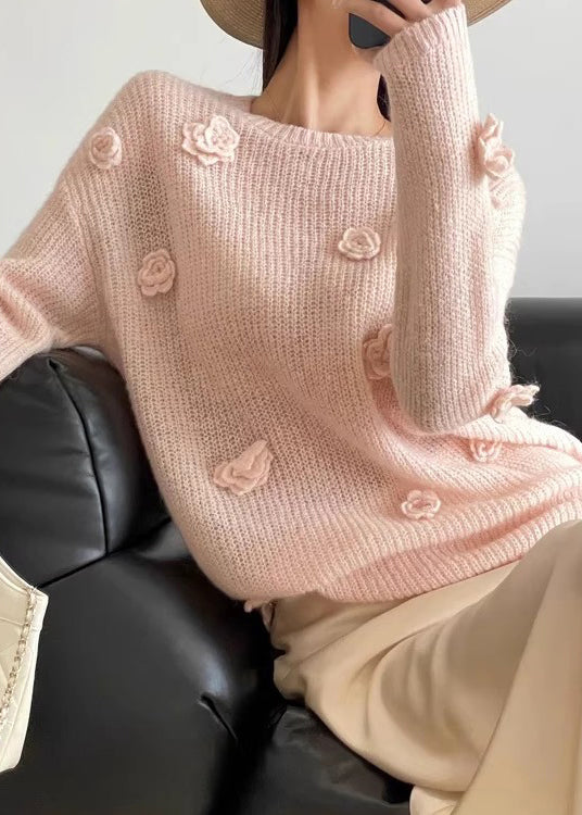 Original Design Yellow O Neck Cozy Knit Shirts Fall