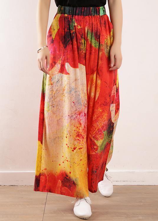 Original Design Summer Cotton Linen Pants Loose Wide Leg Pants