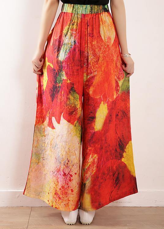 Original Design Summer Cotton Linen Pants Loose Wide Leg Pants