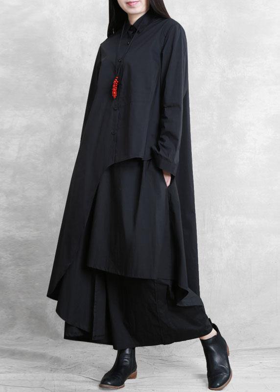 Original Designer Style Black Suit Female Autumn New Irregular Personality Two-piece Suit
