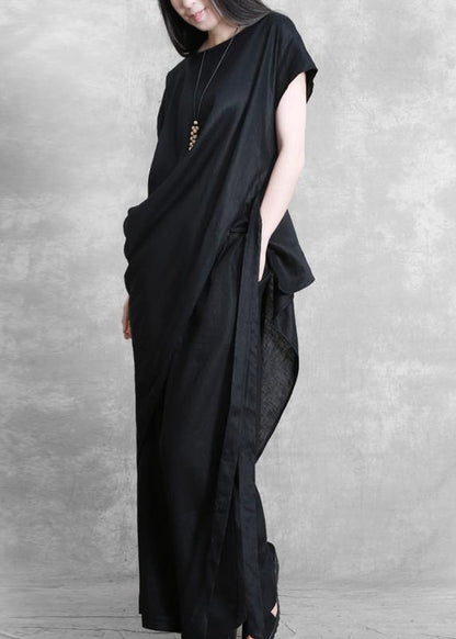 Original Female Irregular Suit Personality More Wearing Black Shirt Loose Pants Summer